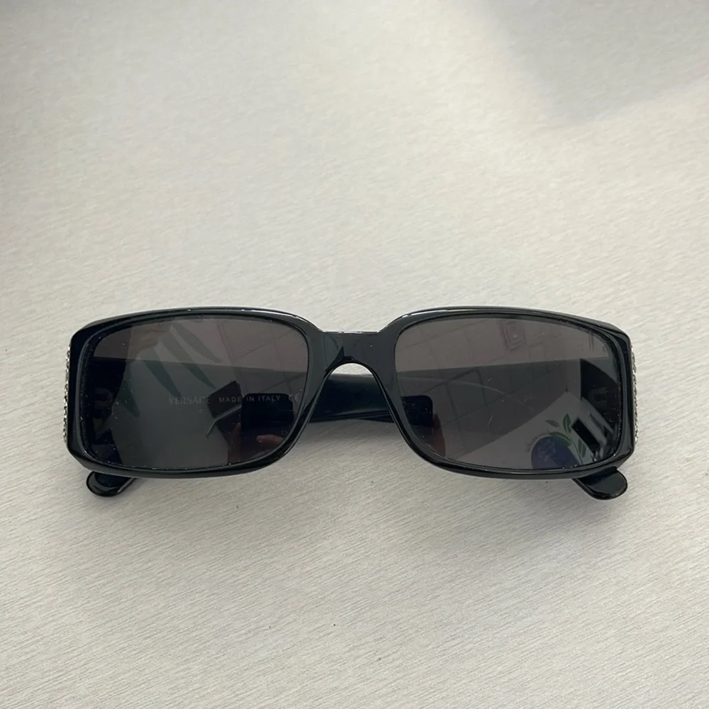 Versace sunglasses. Black with rhinestones. One size. With case - Picture 2 of 8